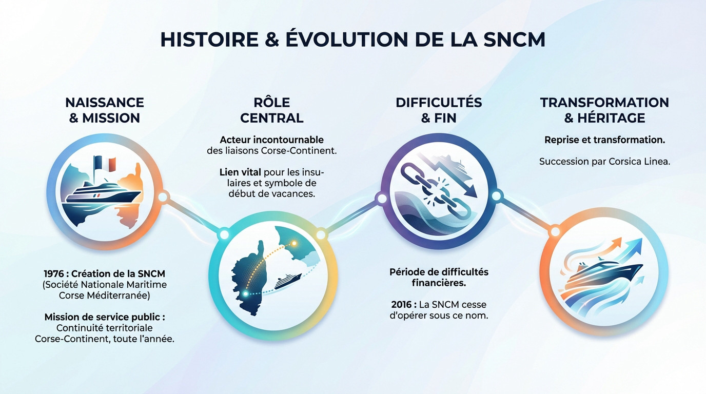 Navire de la SNCM assurant la liaison maritime vers la Corse avant sa transformation