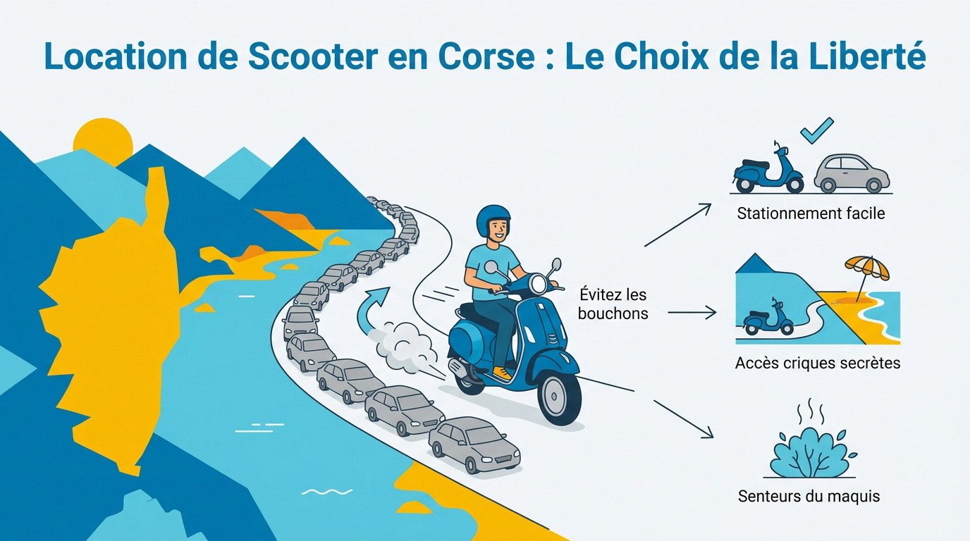 Location de scooter en Corse pour explorer les paysages en liberté