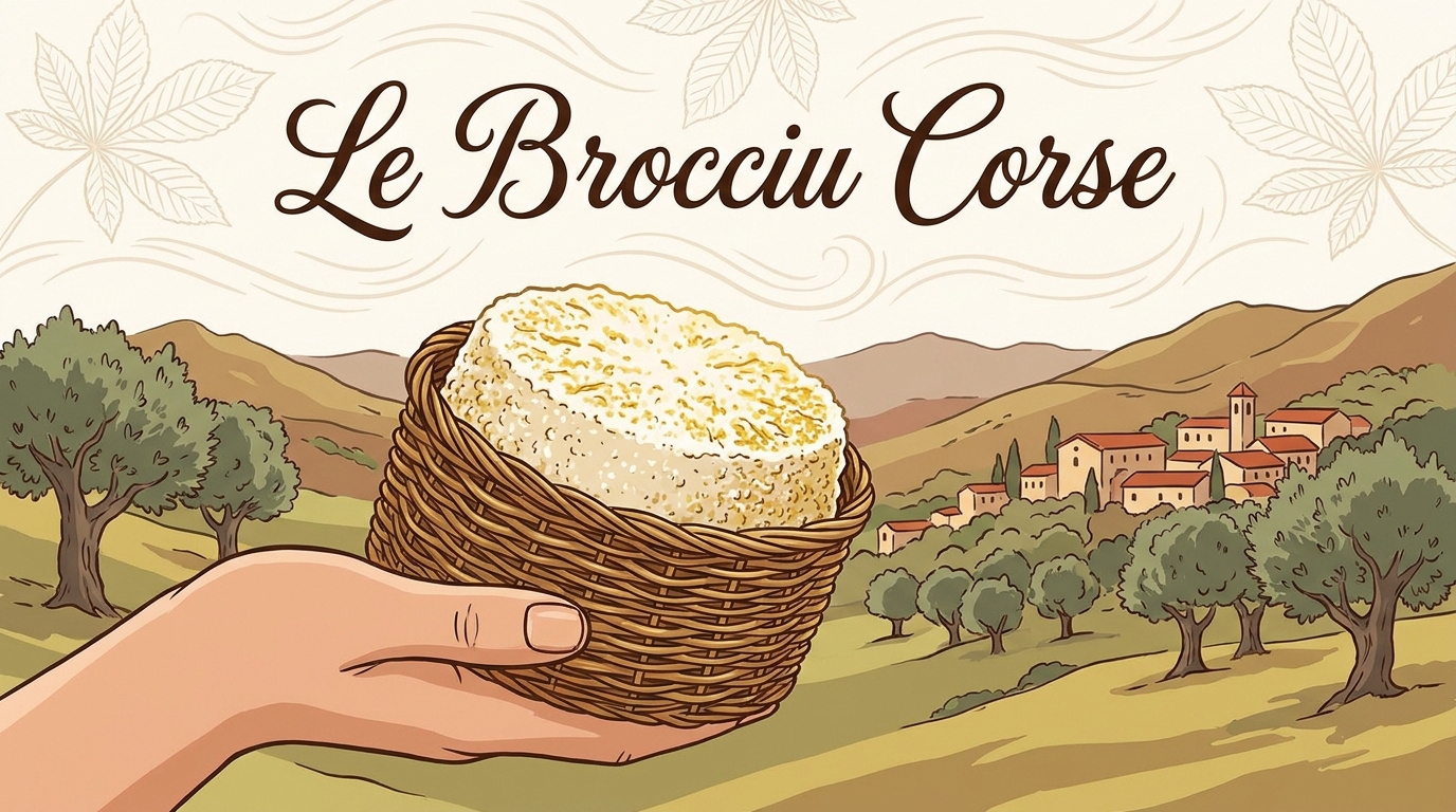 Fromage corse Brocciu frais dans son moule traditionnel