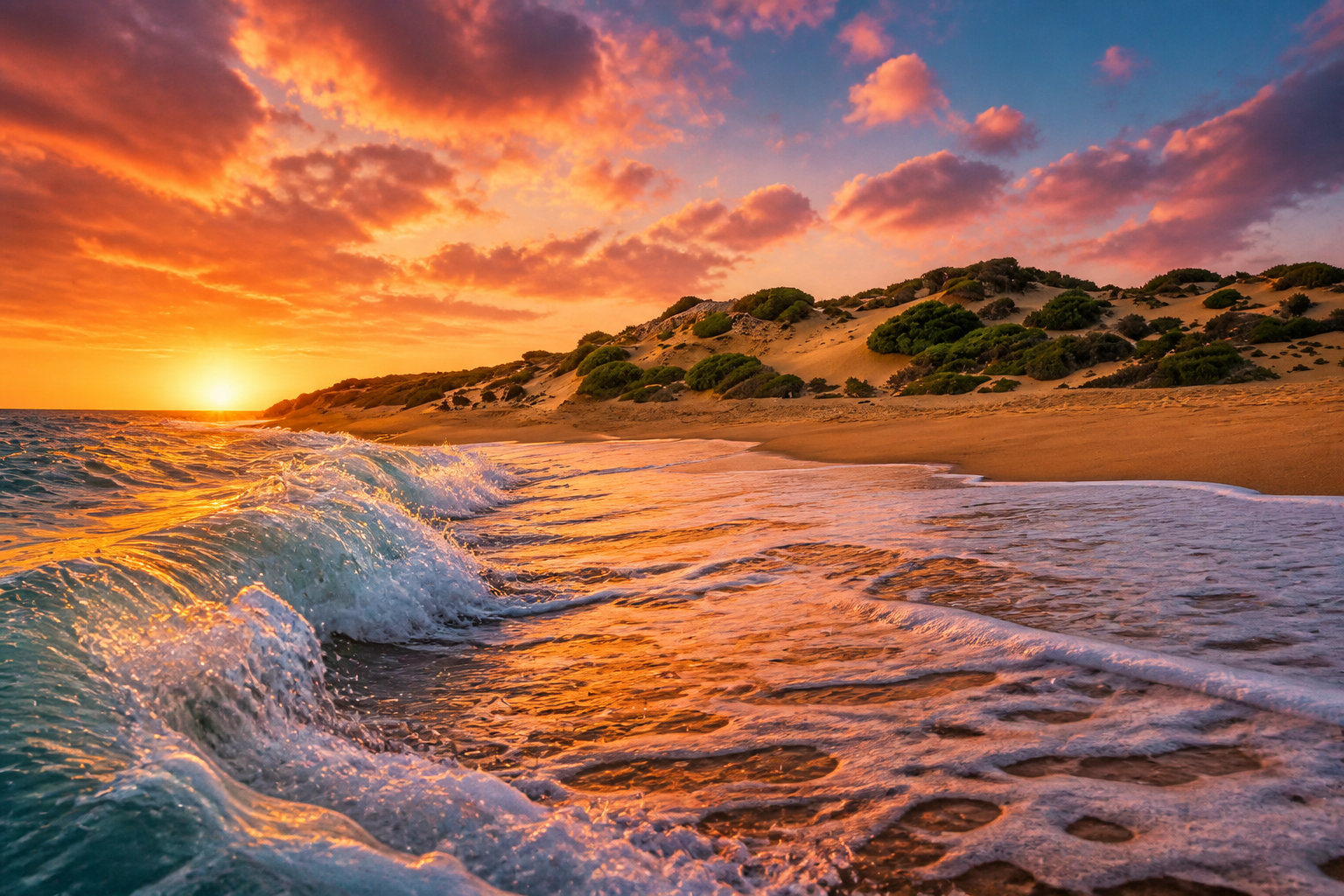 Piscinas, les dunes monumentales et l'esprit désertique de la Costa Verde